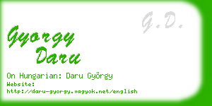 gyorgy daru business card
