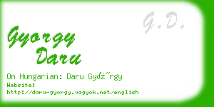 gyorgy daru business card